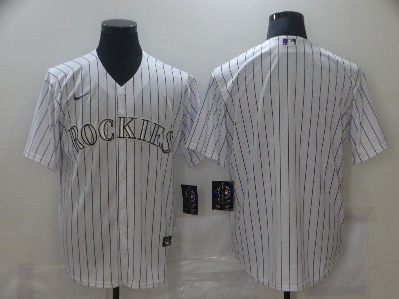 Men Colorado Rockies Blank White Game Nike MLB Jerseys->colorado rockies->MLB Jersey